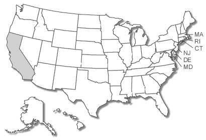 We only accept applications for properties in the shaded states.